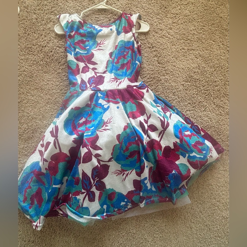 Weissman Blue and Purple Floral  Costume